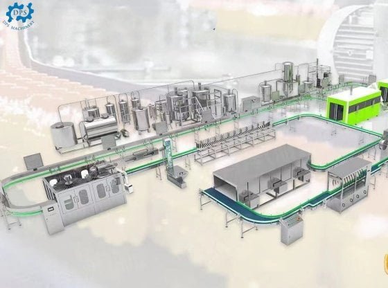 Hot fill juice beverage production line equipment by Suzhou DPS Machinery