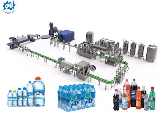 Carbonated soft drink CSD filling production line by Suzhou DPS Machinery - complete beverage bottling solution